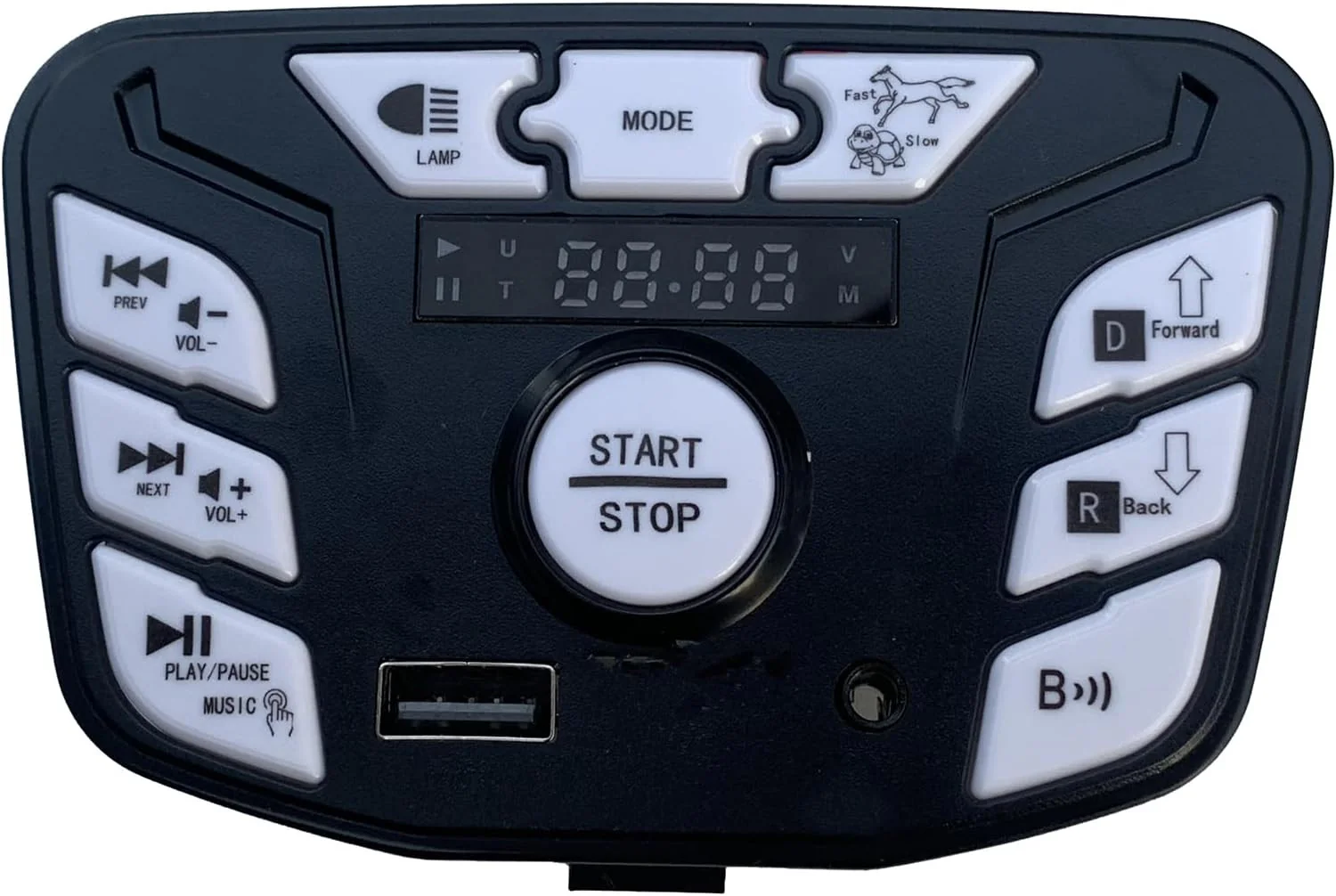 24V Black Children's Electric Ride-On Vehicle with Central Control and Music Playback - Image 2