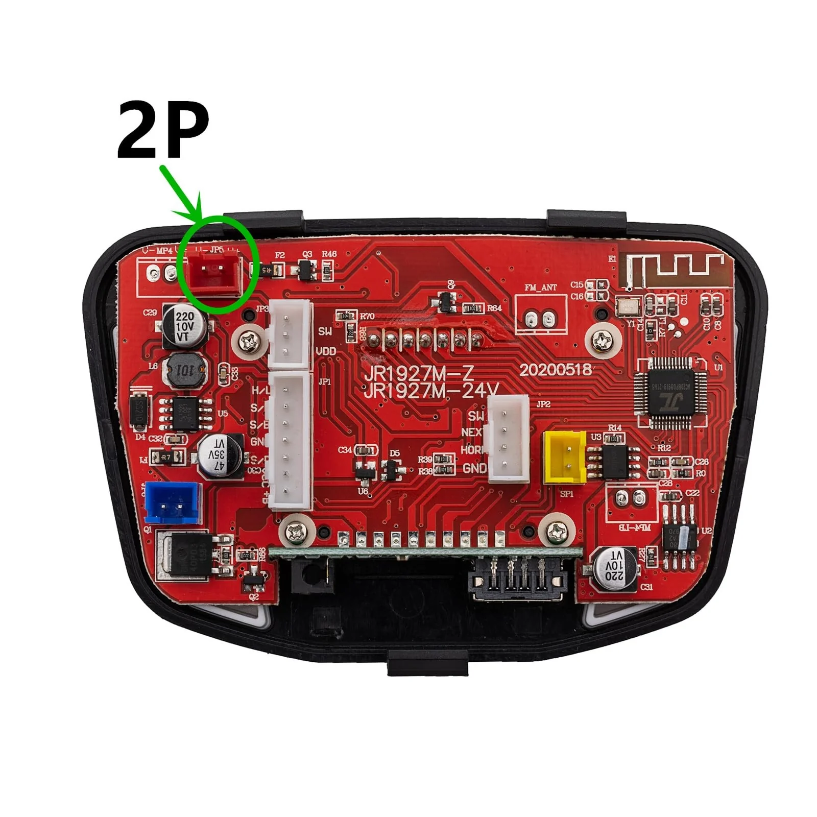 Black Children's Electric Vehicle with Central Power Supply and Control Switch - Image 2