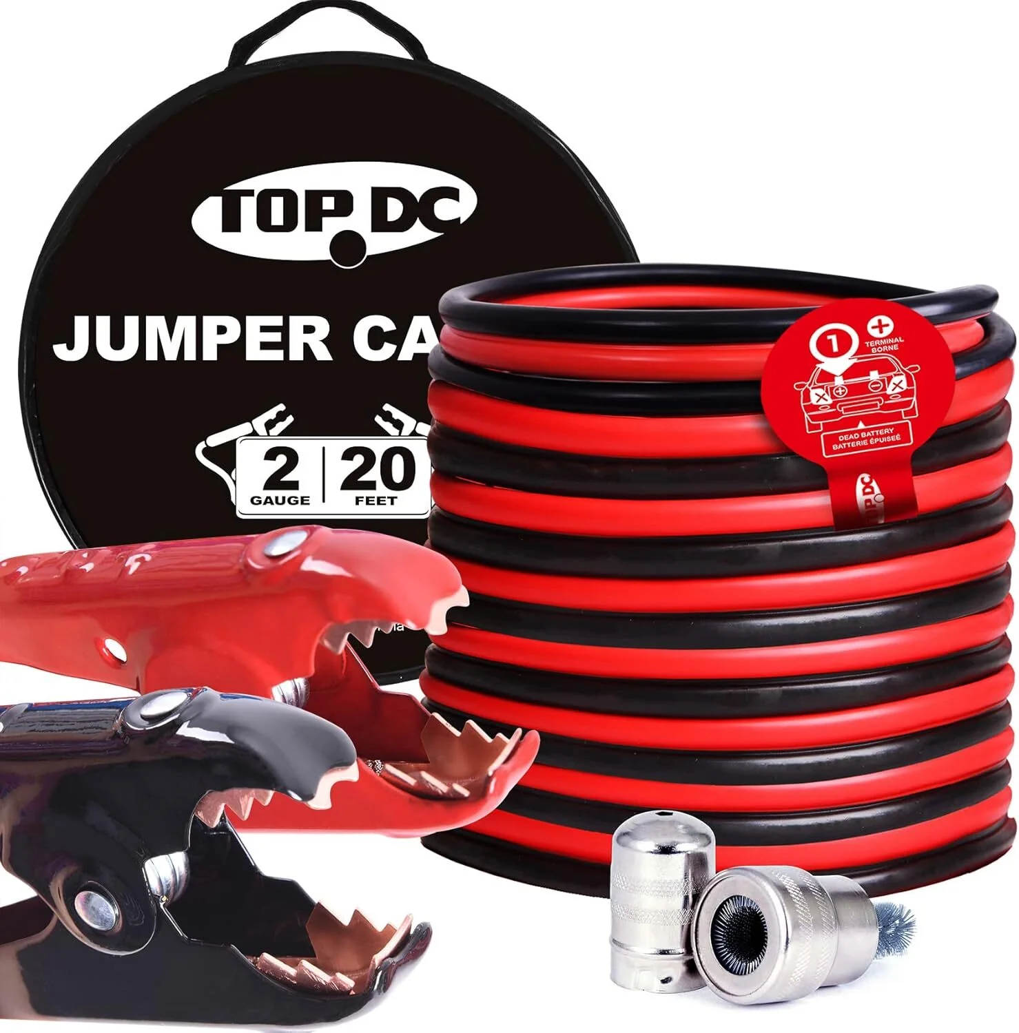 Heavy-Duty Automotive Booster Jumper Cables for Car, SUV, and Truck Batteries - Image 23