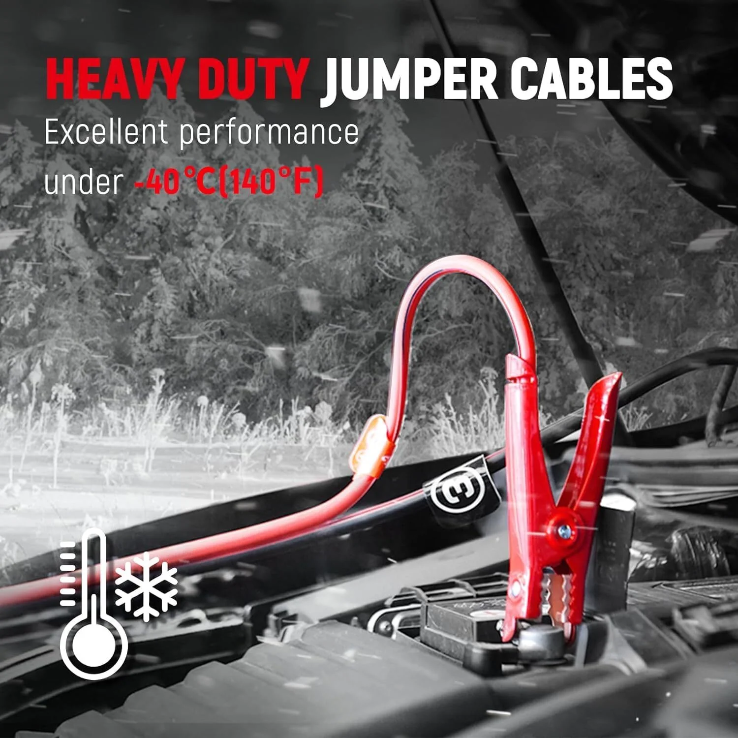 Heavy-Duty Automotive Booster Jumper Cables for Car, SUV, and Truck Batteries - Image 37