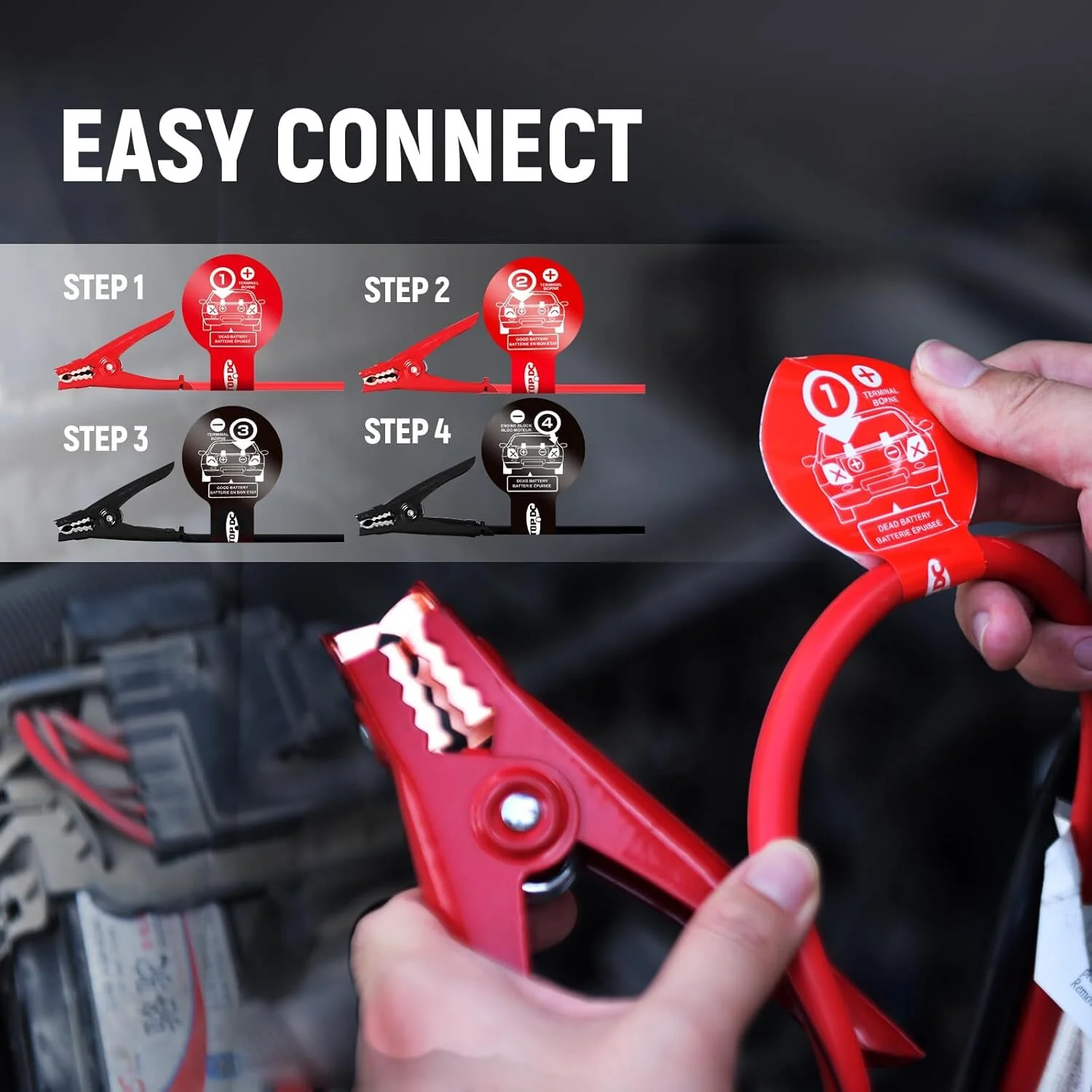 Heavy-Duty Automotive Booster Jumper Cables for Car, SUV, and Truck Batteries - Image 38
