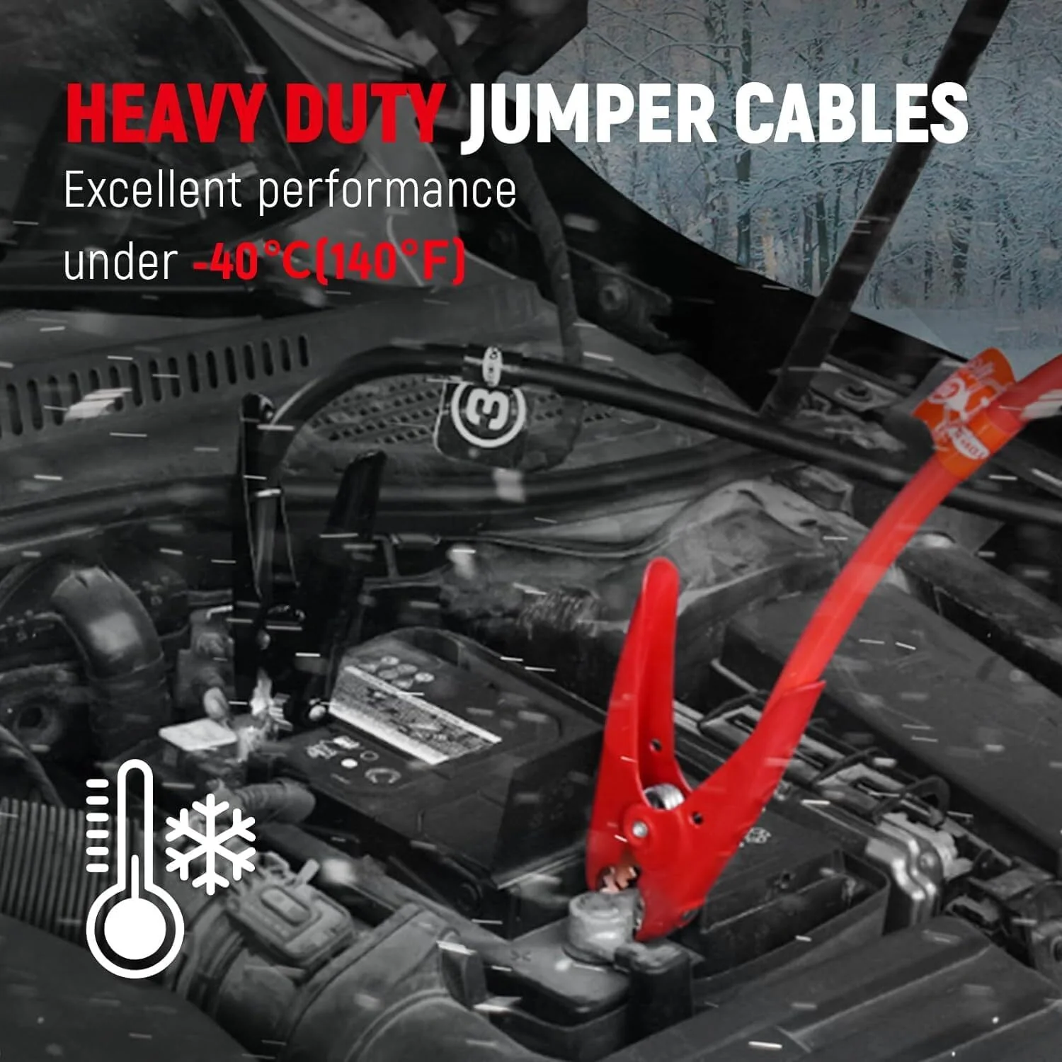 Heavy-Duty Automotive Booster Jumper Cables for Car, SUV, and Truck Batteries - Image 45