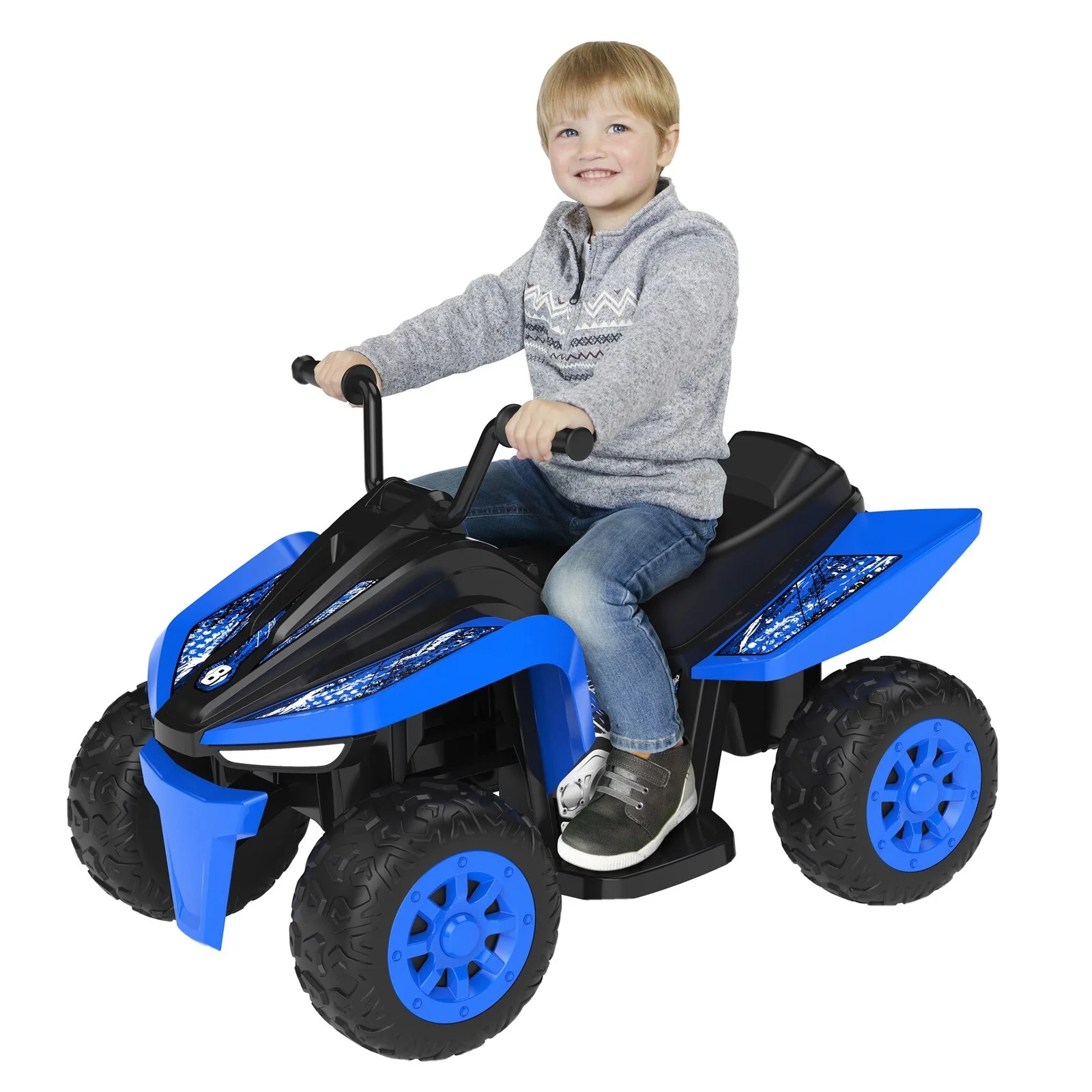 6 Volt Blue Battery-Powered Trail Racer ATV Ride-On Toy - Image 9