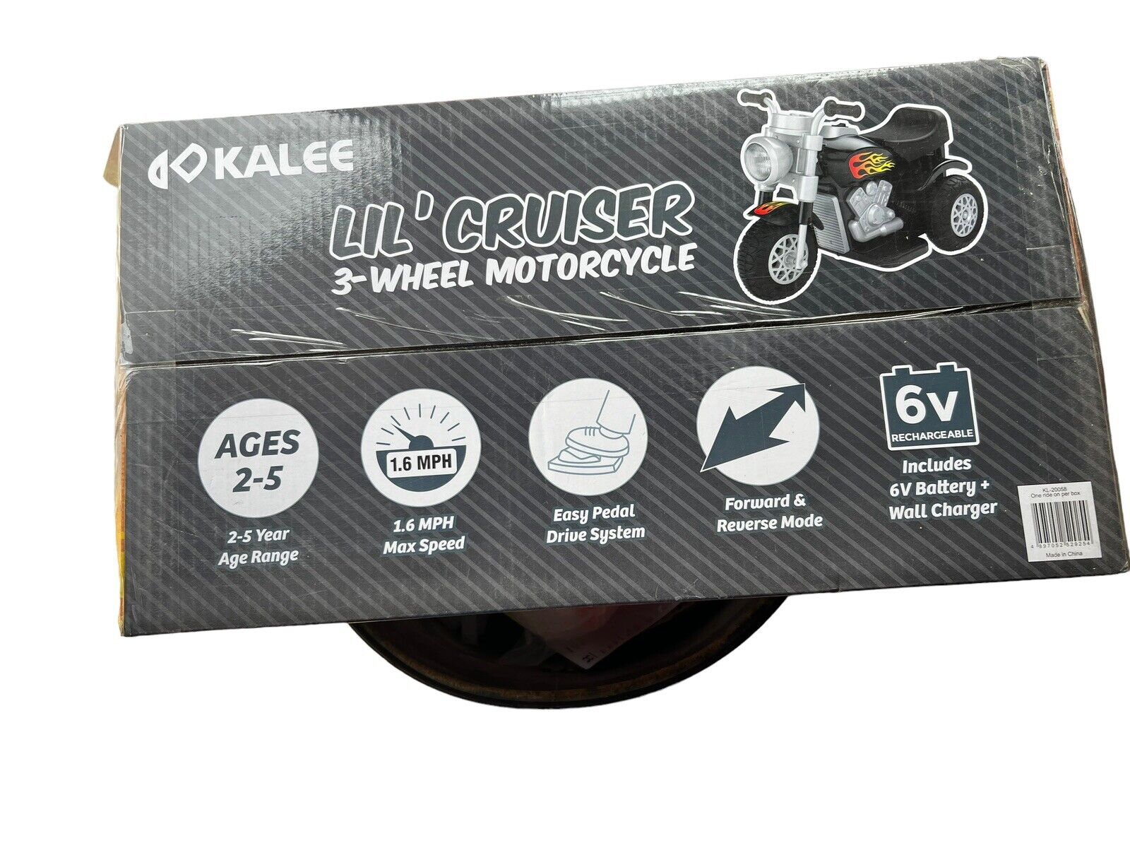 Kalee 6V Black Little Cruiser Motorcycle - Battery Powered Ride-On for Ages 2-5 - Image 5