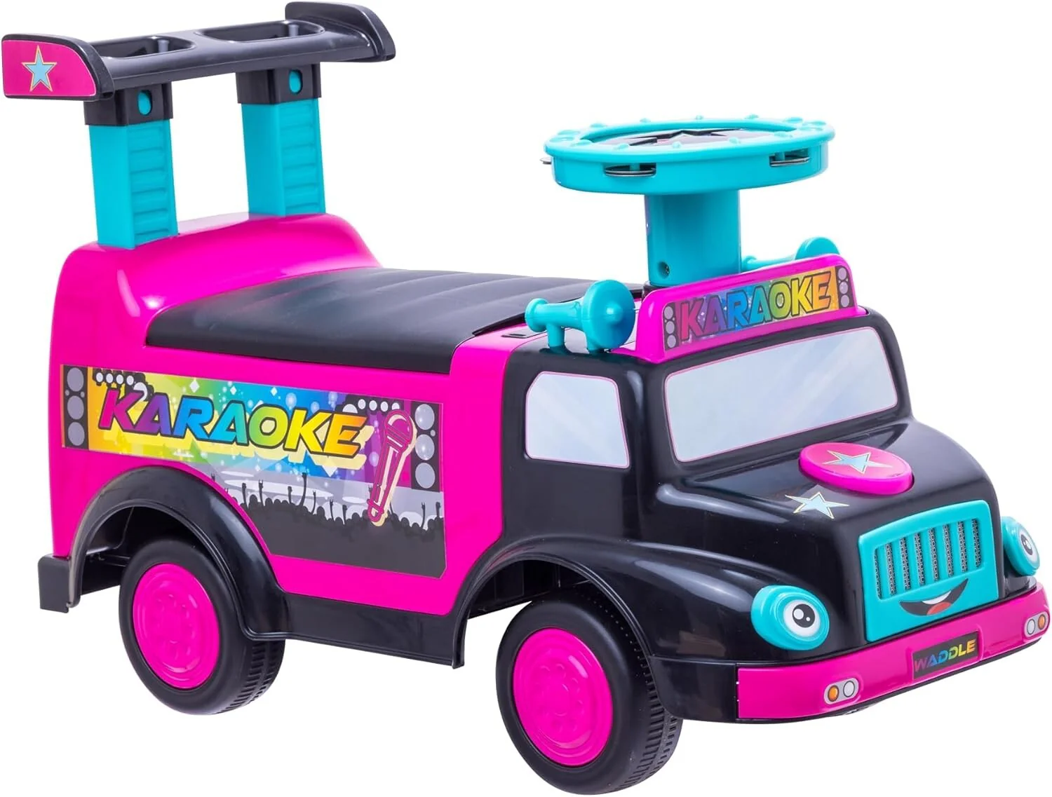 Interactive Toddler Ride-On Karaoke Party Bus Toy with Musical Instruments - Image 4