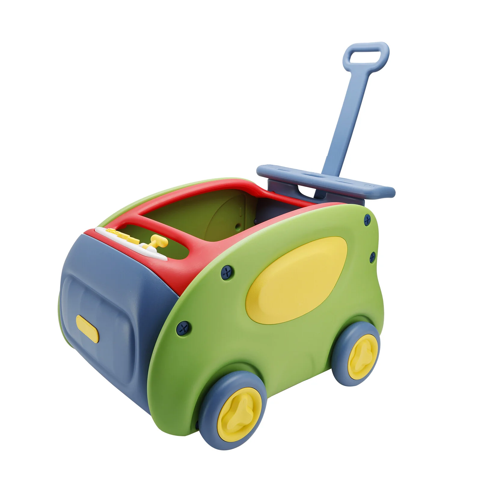 Green 1-Seater Push and Pull Ride-On Car Toy for Children - Image 14