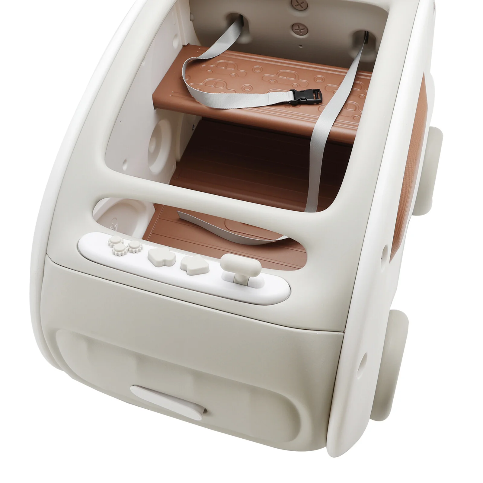 Kids 1-Seater Push and Pull Ride-On Toy Car in Khaki - Image 5