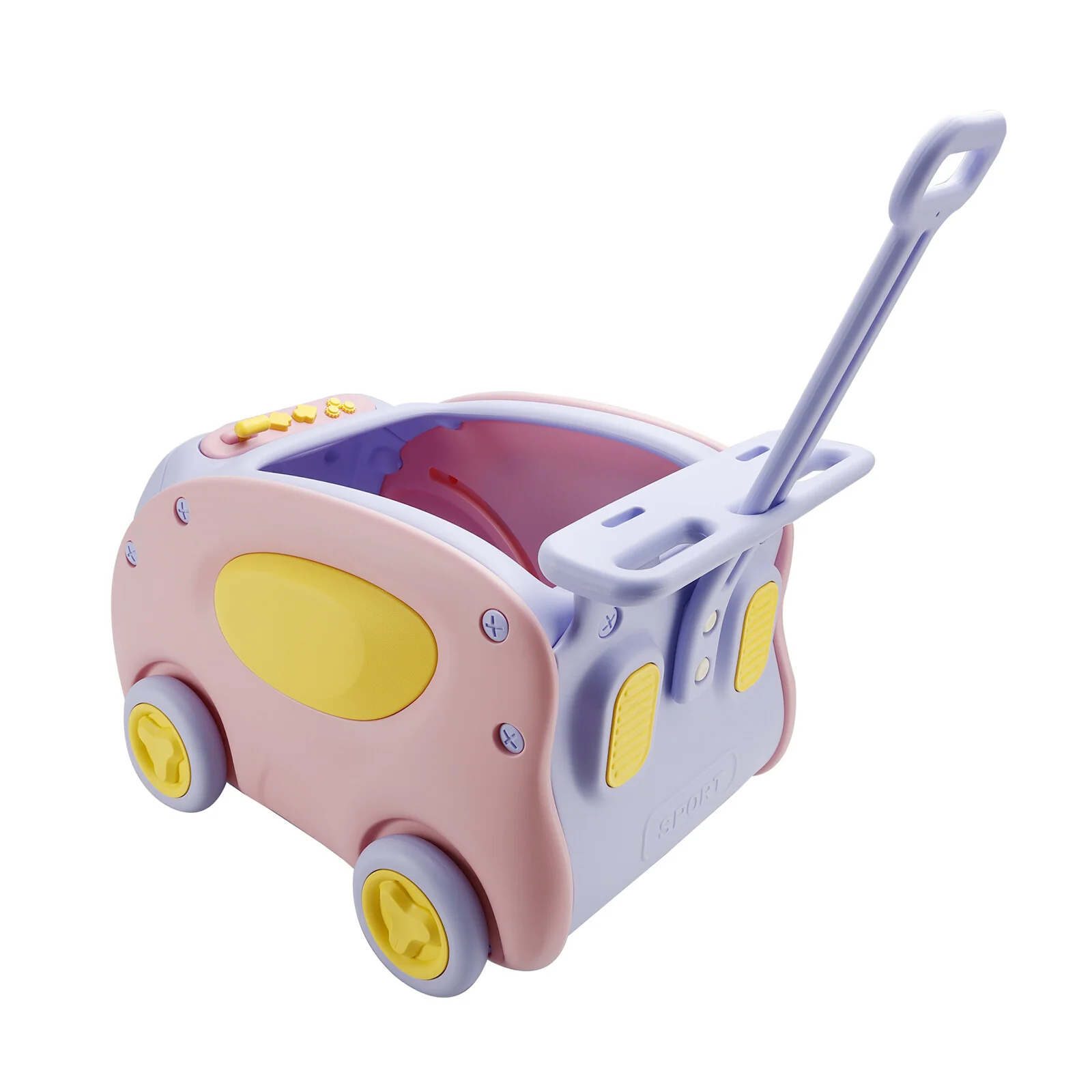 1-Seater Purple Push and Pull Ride-On Car Toy for Children - Image 4