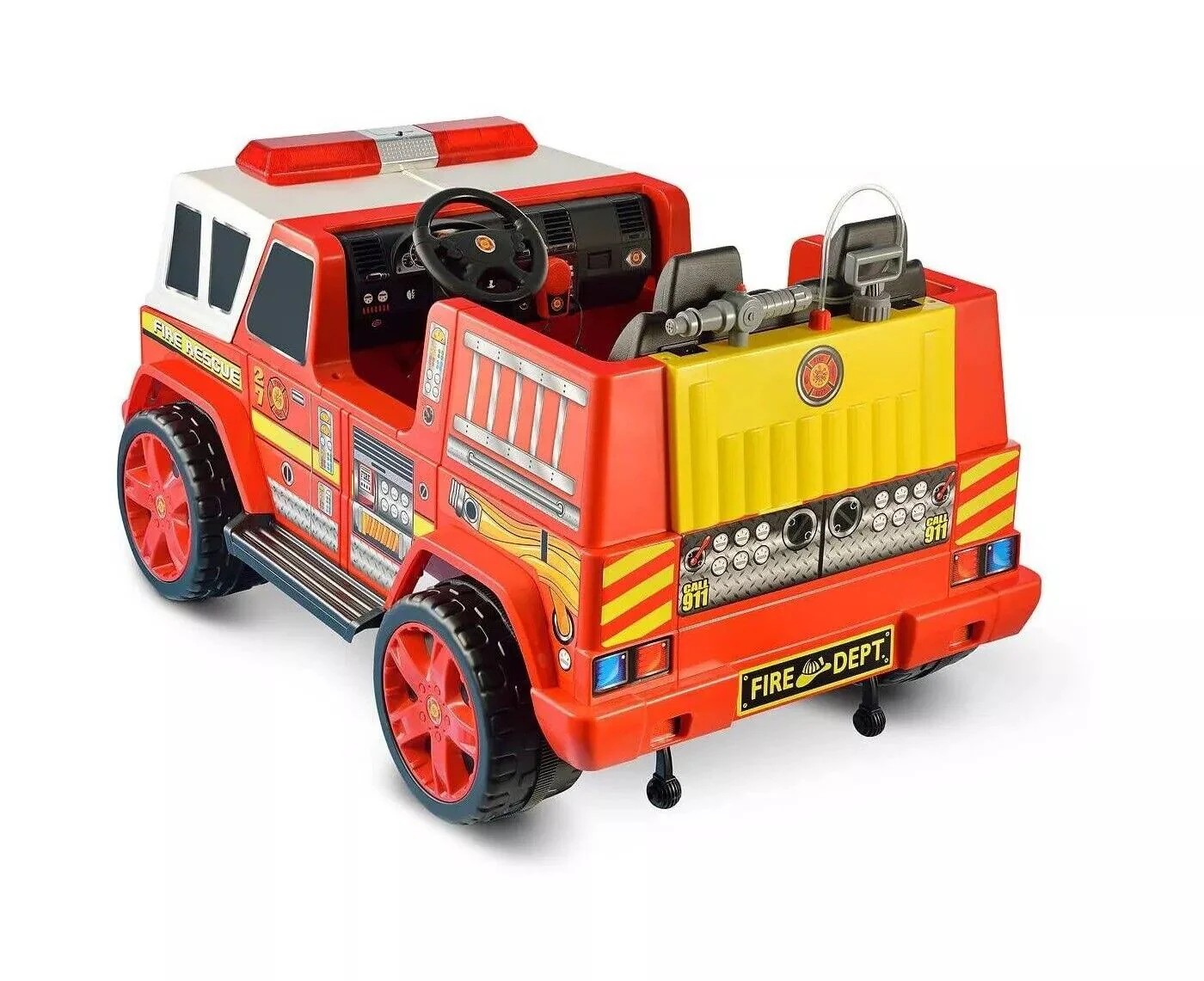 Kid Motorz 12V Fire Engine Double Seater Electric Ride-On Toy - Complimentary Delivery & Refund - Image 3