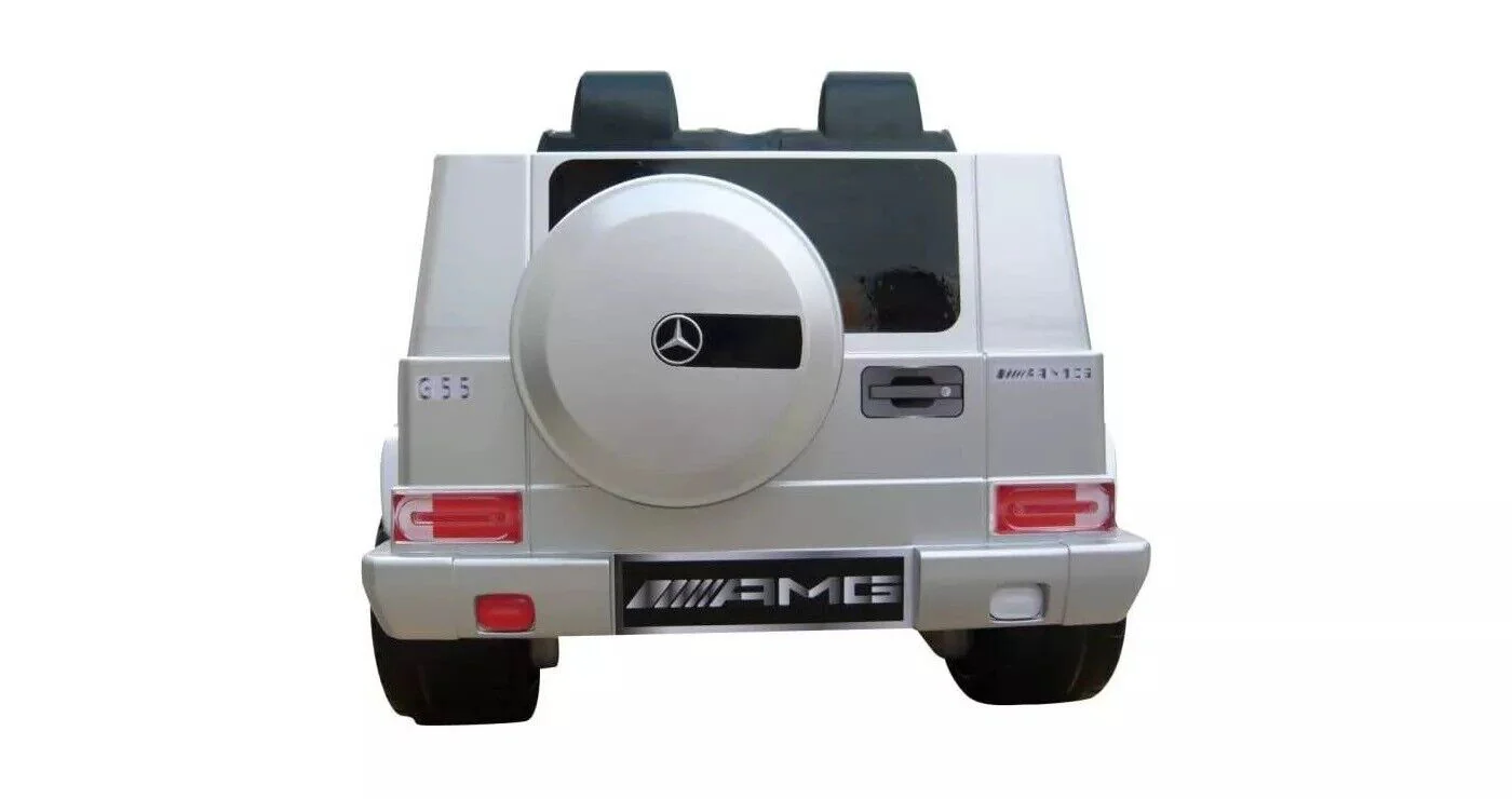Kid Motorz 12V Mercedes Benz G55 Dual Seater Electric Ride-On Car in Silver Finish - Image 4