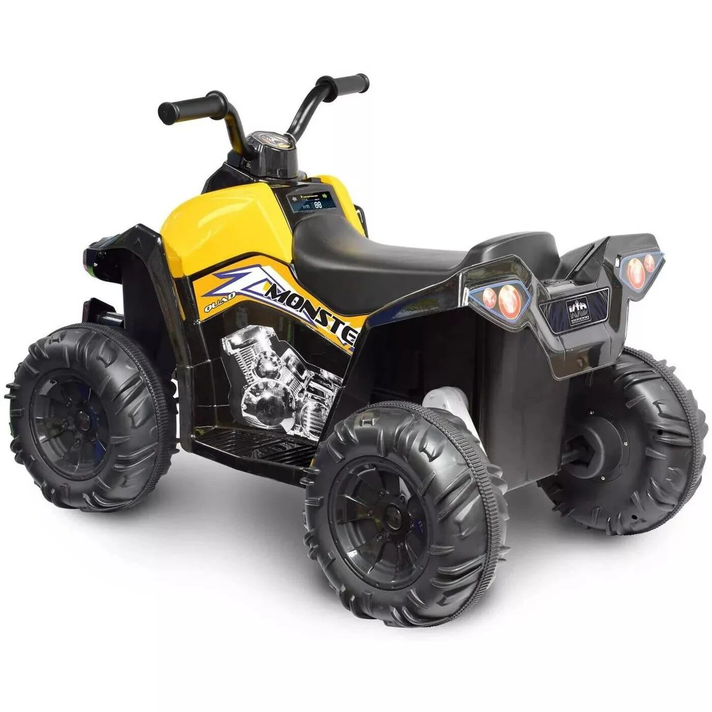 Kid Motorz 12V Monster Quad Powered Ride-On in Sleek Black Design - Hassle - Image 2