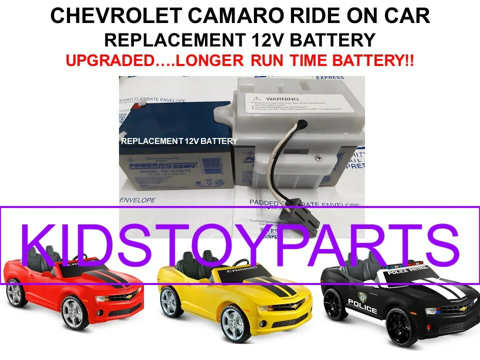 12V Replacement Battery for Kids Powered Camaro Ride-On Wheels with Extended Runtime