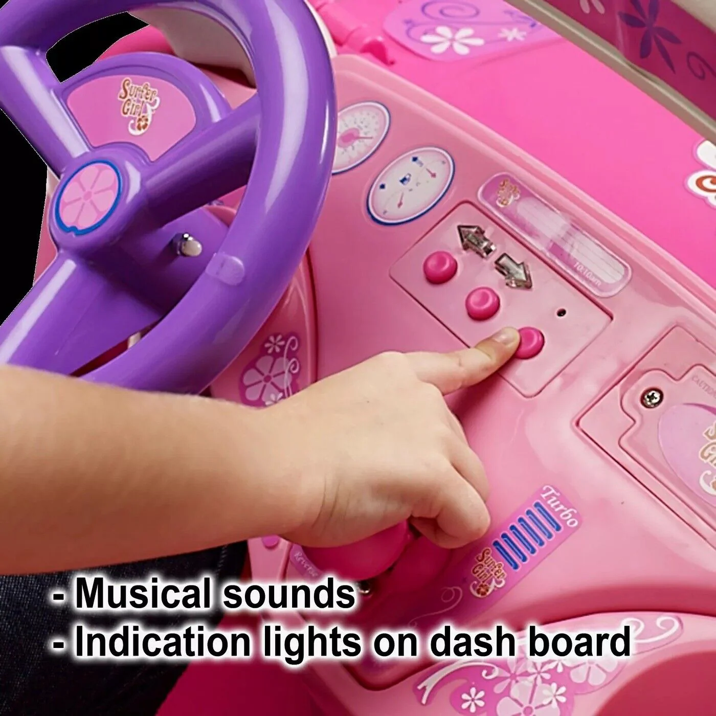 Kid Motorz 12V Surfer Chick 4x4 Ride-On - Bubblegum Pink - Complimentary Delivery & Hassle-Free Exchange! - Image 6