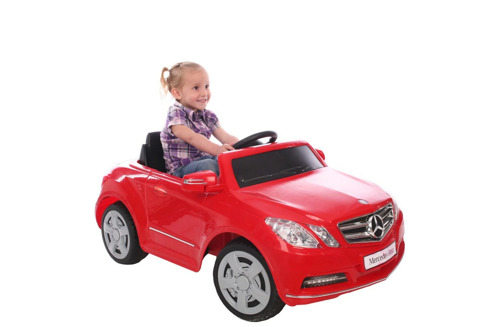 Rechargeable 6-Volt Red Ride-On Car for Kids 1-Seater Mercedes E550 Style - Image 7