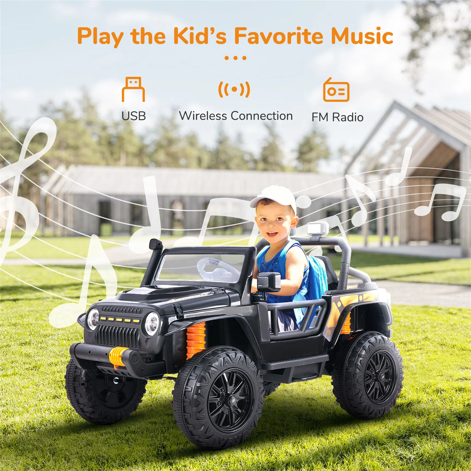 Kid-Powered 2-Seater Ride On Truck with MP3 Player and Remote Control for Parent-Child Fun - Image 10