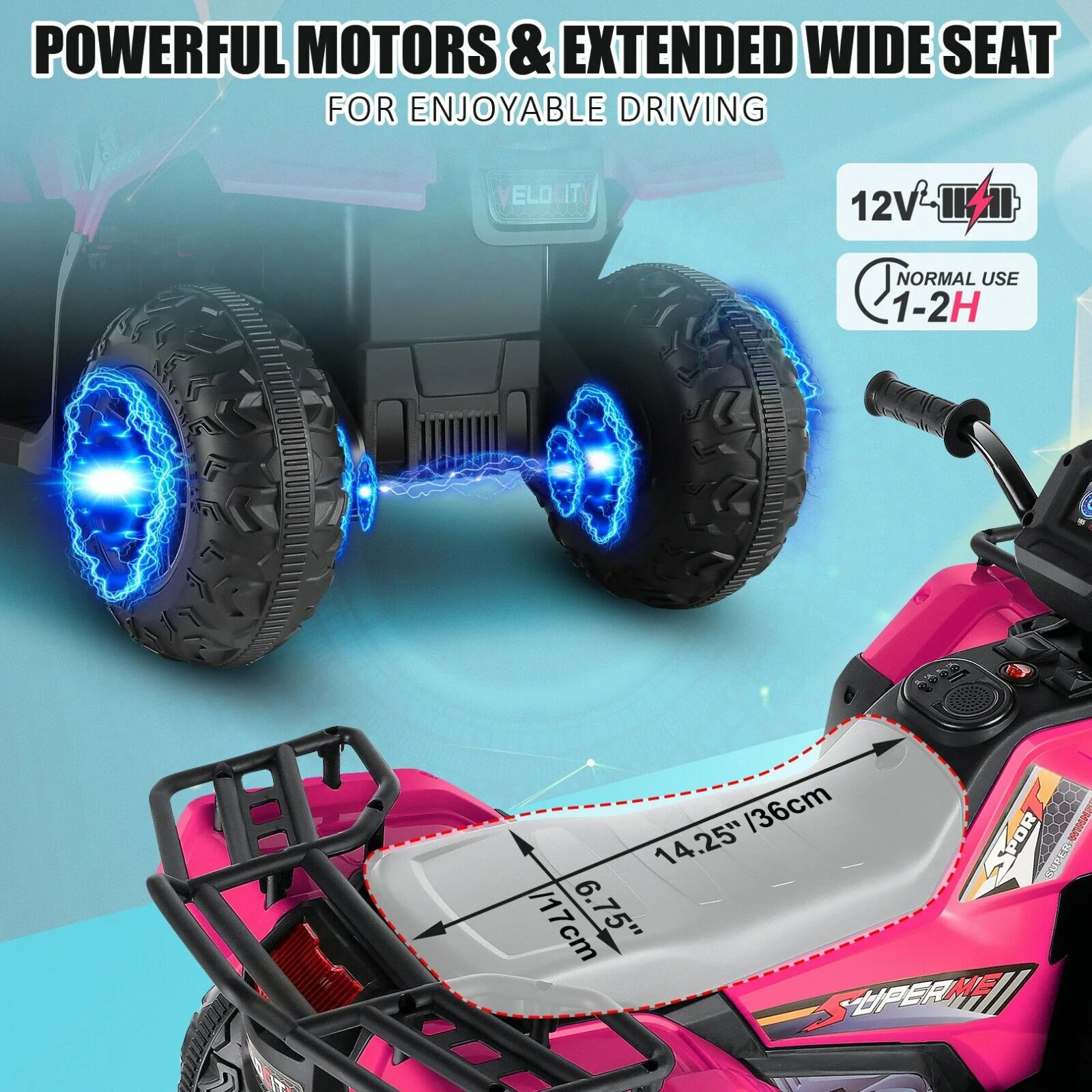Kid Ride on Electric Car Truck with Remote Control - Perfect Gift for Children 24/12V - Image 76