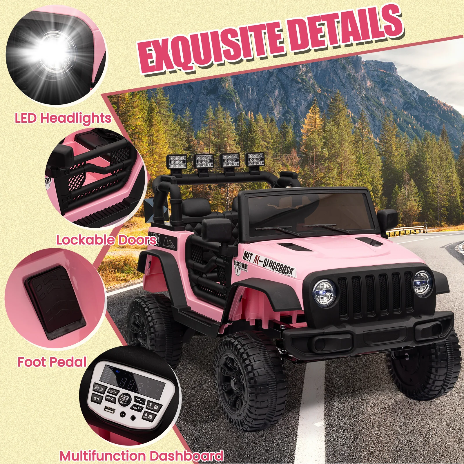 12V Battery-Powered Kids Ride-On Truck Car with Remote Control Electric Vehicle - Image 10