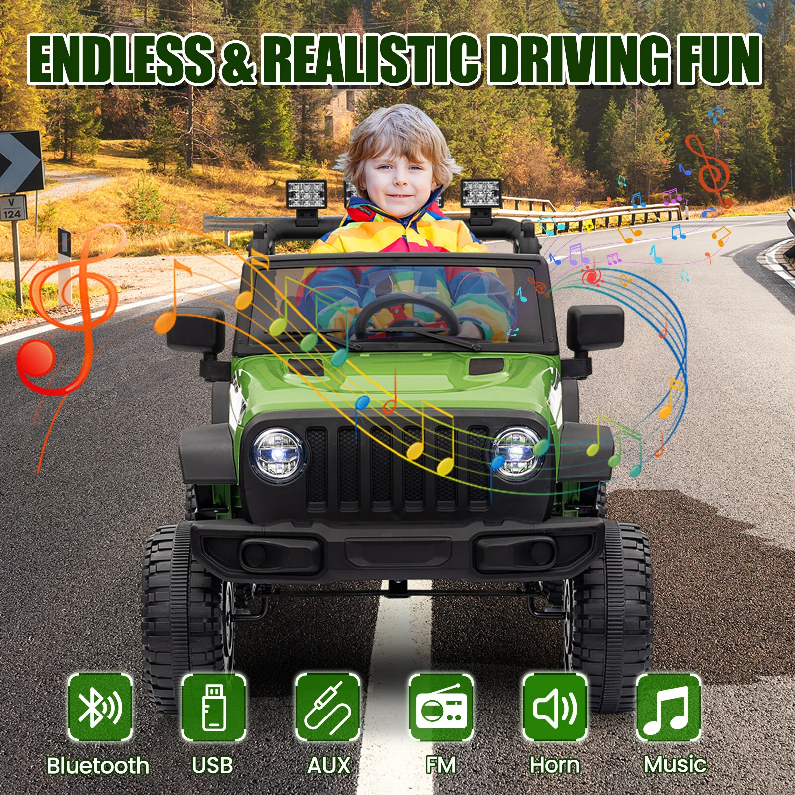 12V Battery-Powered Kids Ride-On Truck Car with Remote Control Electric Vehicle - Image 23
