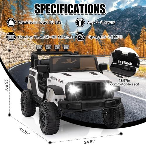 12V Battery-Powered Kids Ride-On Truck Car with Remote Control Electric Vehicle - Image 3