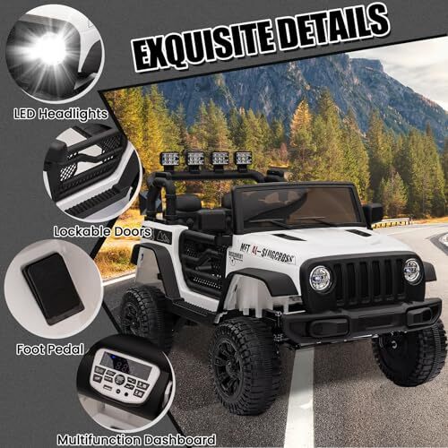 12V Battery-Powered Kids Ride-On Truck Car with Remote Control Electric Vehicle - Image 6