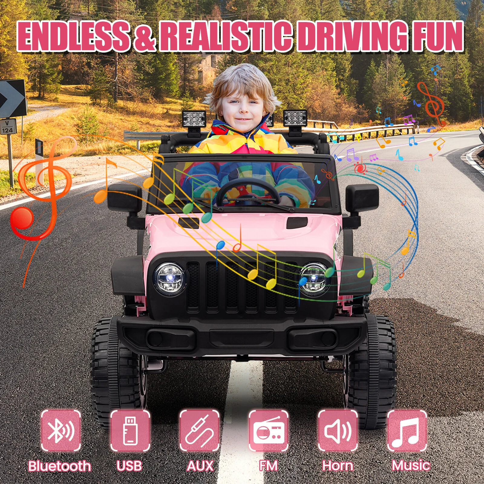 12V Battery-Powered Kids Ride-On Truck Car with Remote Control Electric Vehicle - Image 9