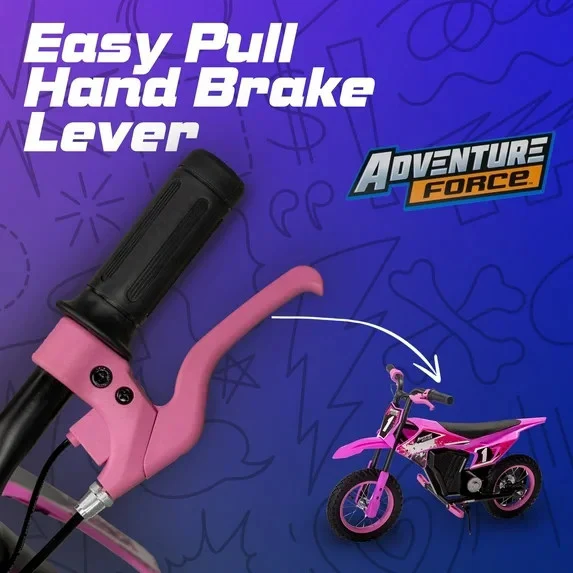 12V Electric Mini Dirt Bike Ride-On Toy for Kids Ages 5+ Pink - Image 2