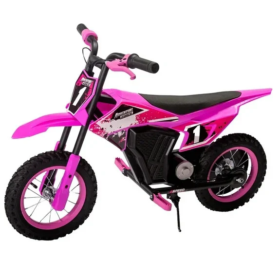 12V Electric Mini Dirt Bike Ride-On Toy for Kids Ages 5+ Pink - Image 7