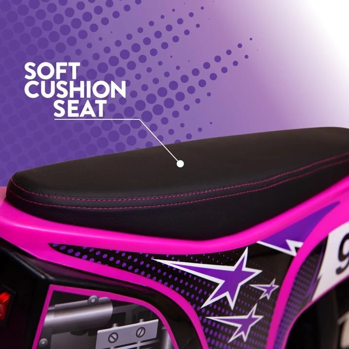 24V Electric Ride-On Dirt Bike for Teens Ages 13+ in Pink - Image 7