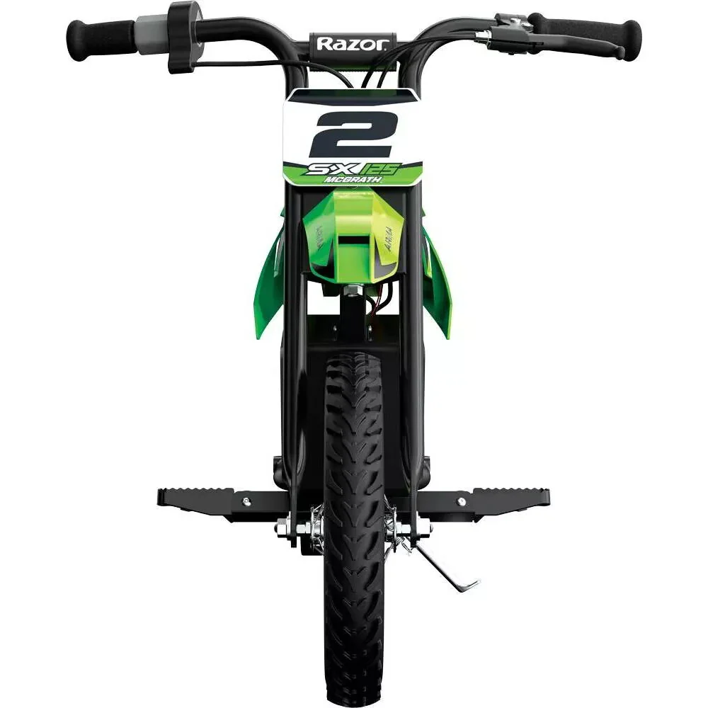 Electric-Powered Kid's Dirt Bike SX125 for Ages 7 and Up Green - Image 3