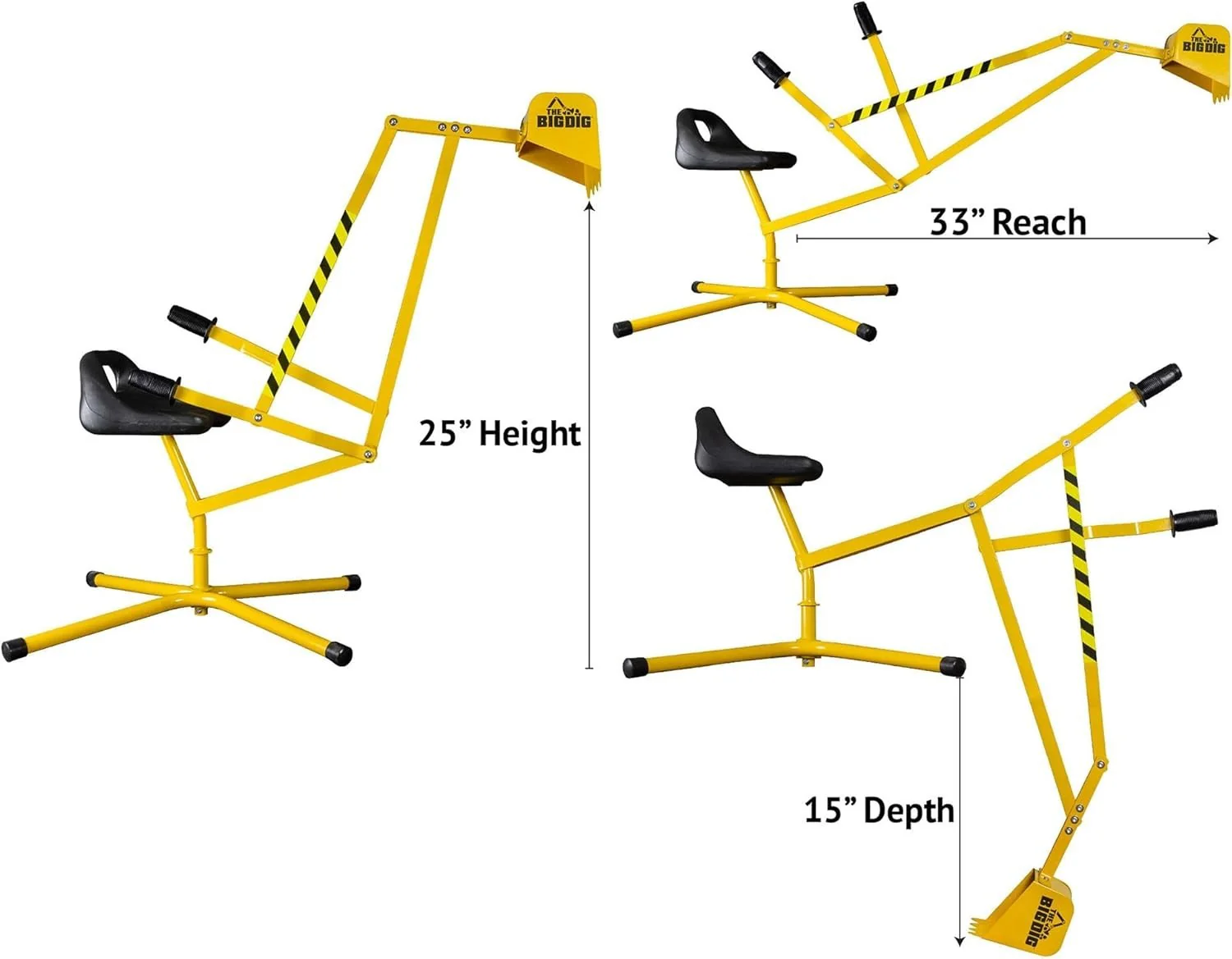 Yellow 360-Degree Rotating Excavator Toy for Kids - Image 10