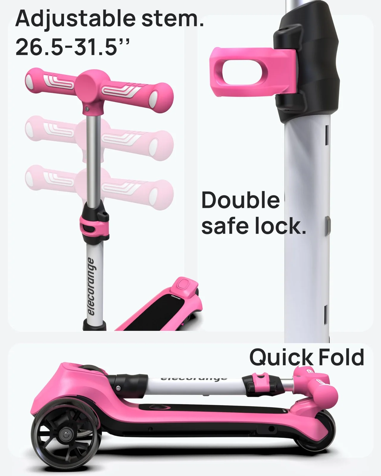 Electric Kids Scooter with Illuminated 3 Wheels for Ages 4-9 - Image 3