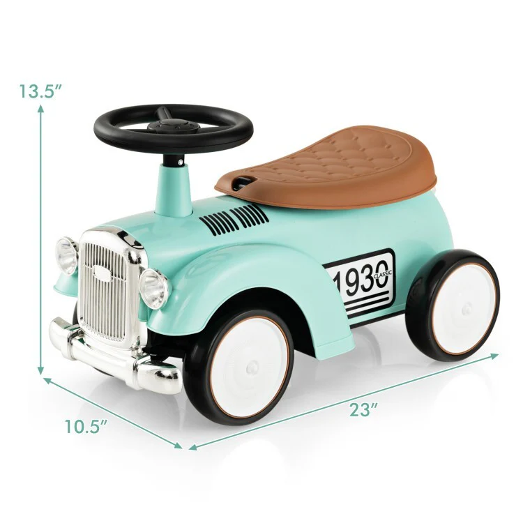 Kids Sit-to-Stand Riding Vehicle with Working Steering Wheel and Under-Seat Storage - Image 4