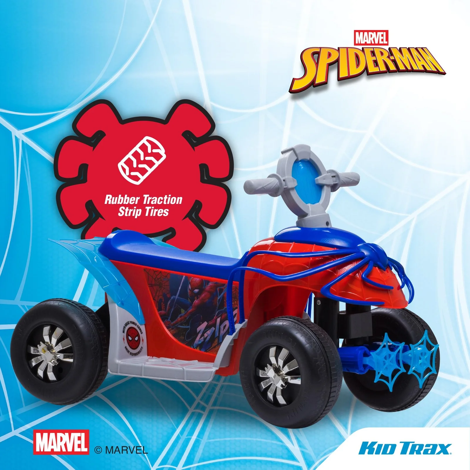 Kid Trax Marvel Spider-Man Toddler Quad Ride-On for Ages 18-30 - Image 6