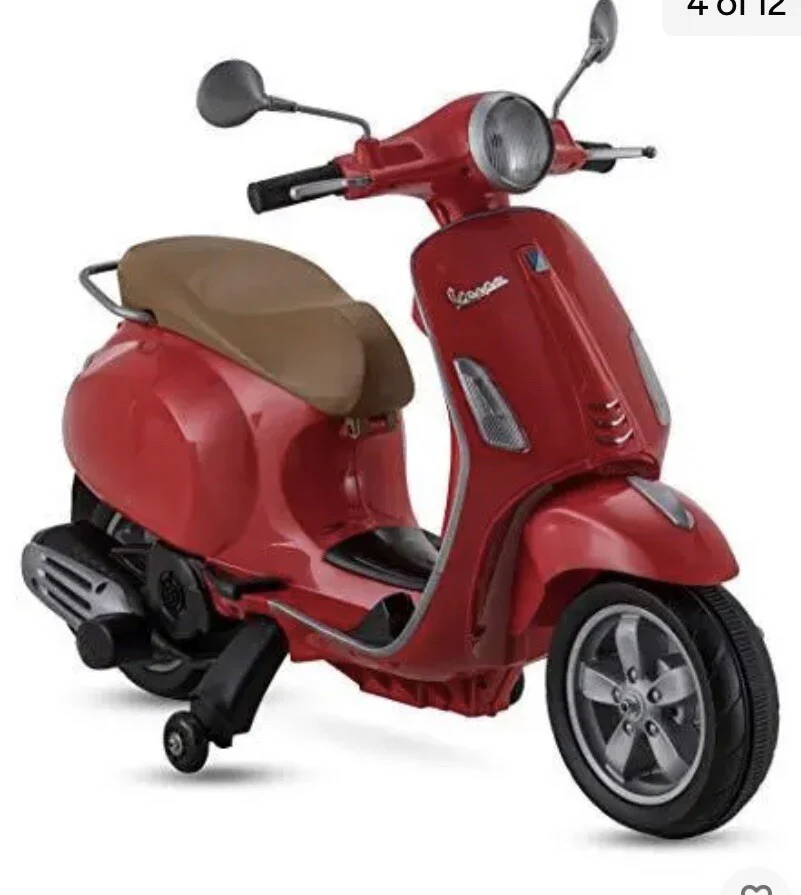 Electric Toddler Ride-On Vespa Scooter for Ages 3-5, 6 Volt Battery Powered - Image 6