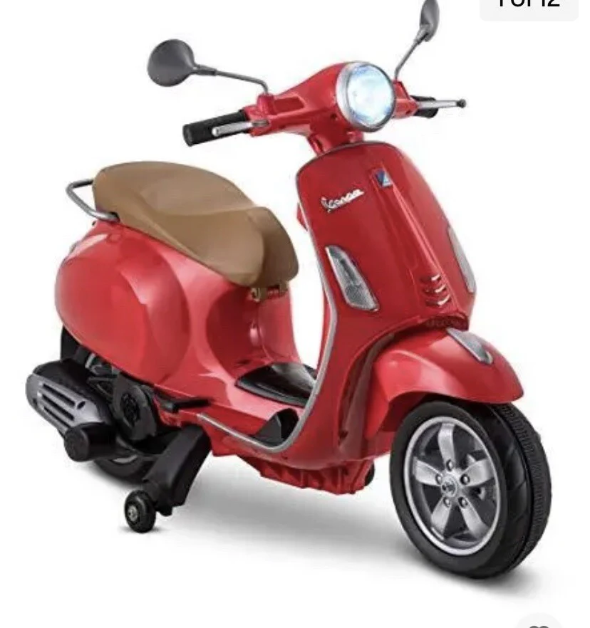 Electric Toddler Ride-On Vespa Scooter for Ages 3-5, 6 Volt Battery Powered - Image 7