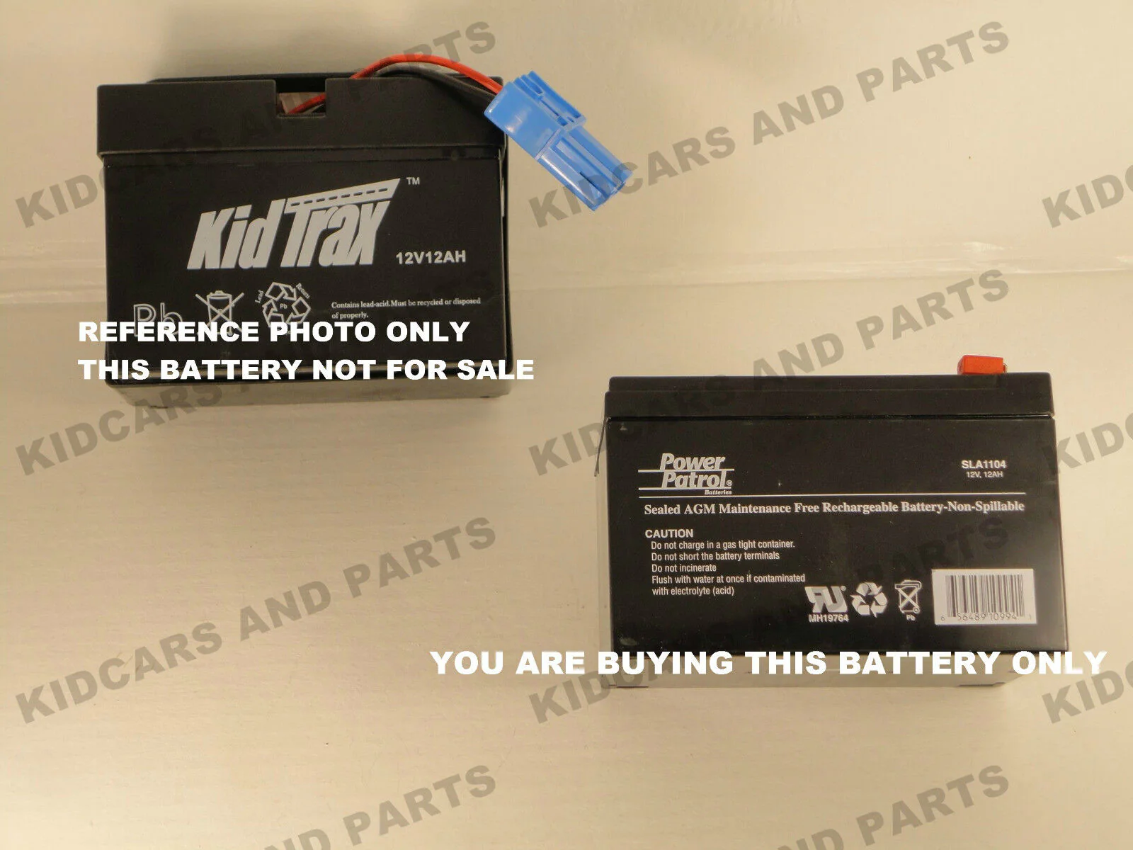 Kid Trax Dodge Viper 12V Bare Replacement Battery Without Wires or Plug