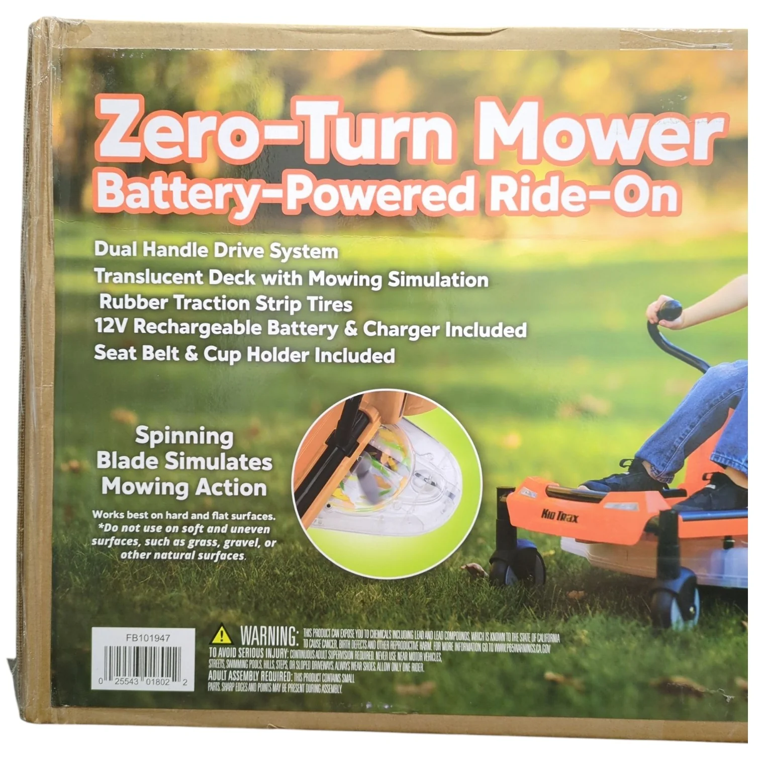 12-Volt Kid’s Ride-On Zero Turn Lawn Mower Toy with 3 MPH Speed and 77 lbs Capacity - Image 2