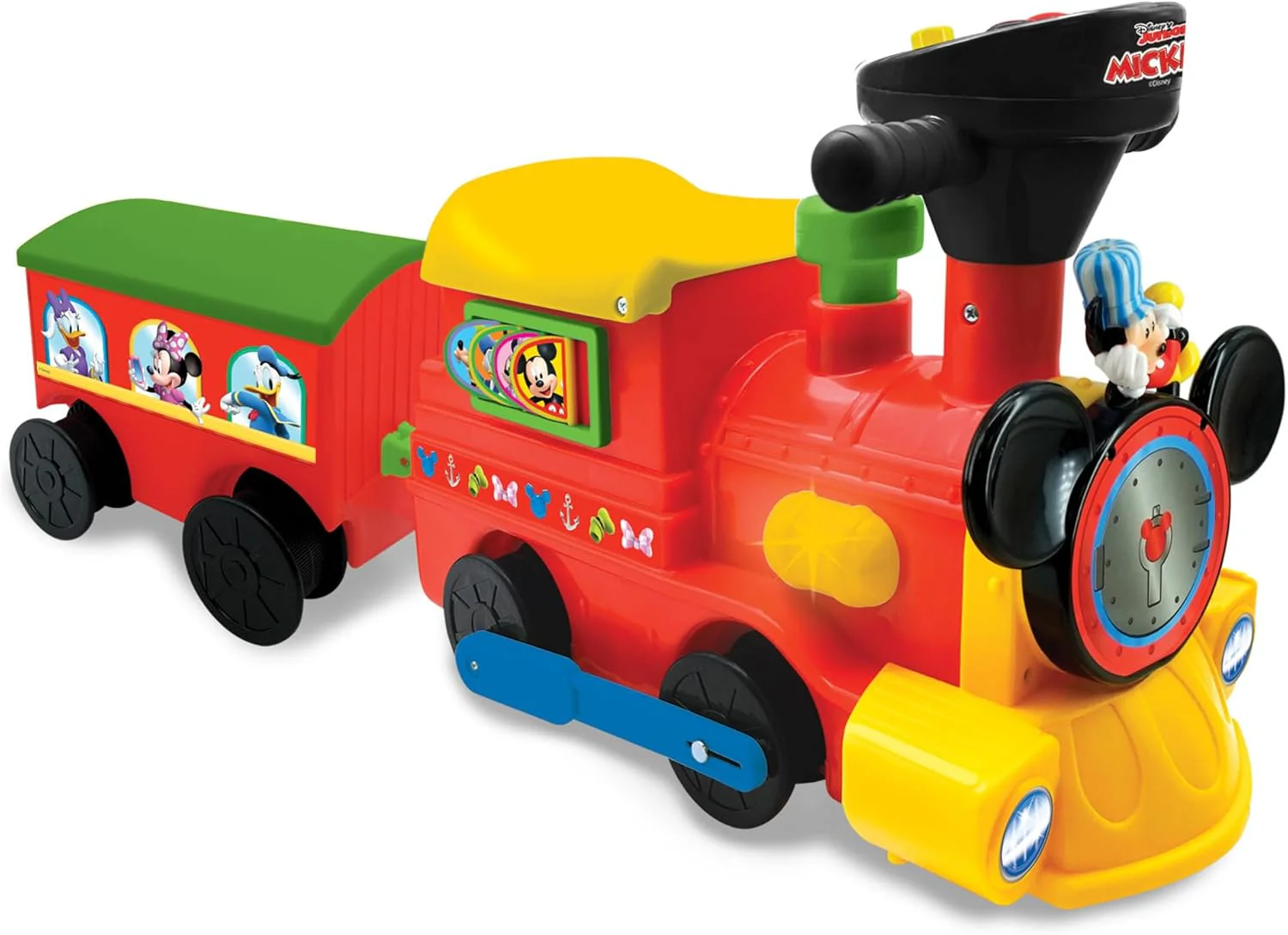 Minnie Mouse Ride-On Train Set with Caboose and Track for Kids - Image 9