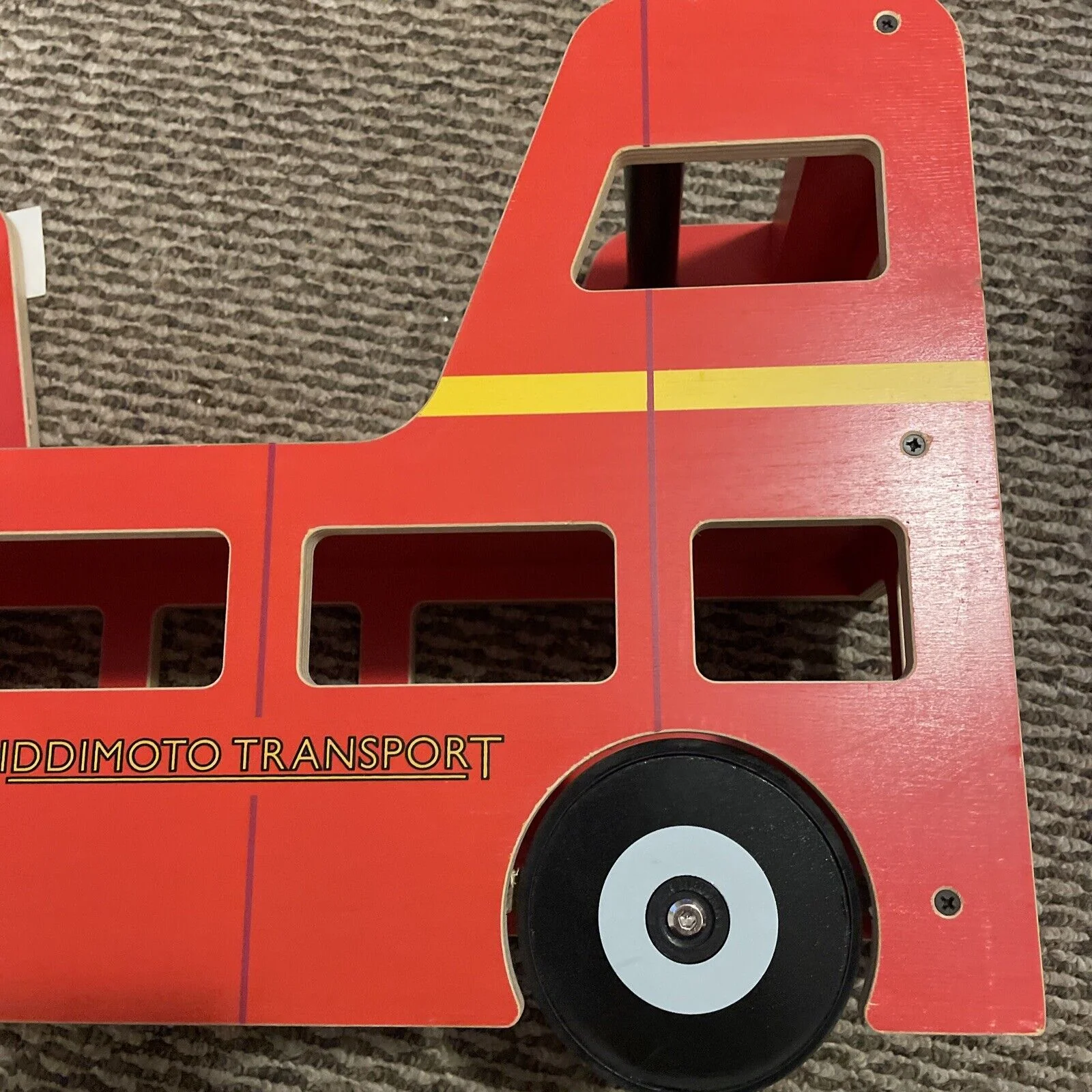 Kiddimoto London Bus Walker and Ride-On Toy for Toddlers (12-24 Months) - Image 14
