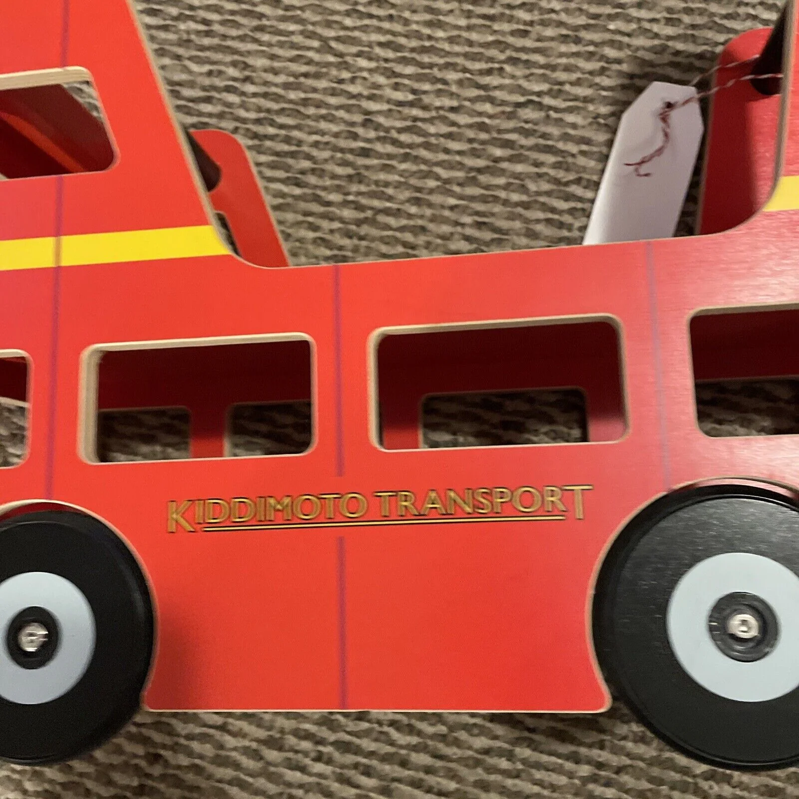 Kiddimoto London Bus Walker and Ride-On Toy for Toddlers (12-24 Months) - Image 3