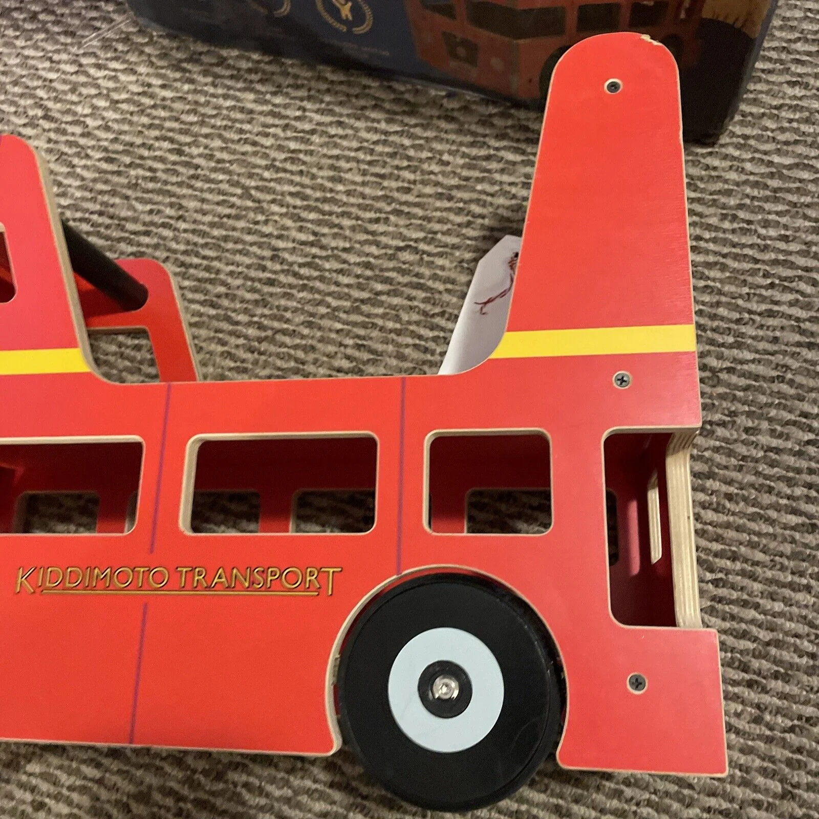 Kiddimoto London Bus Walker and Ride-On Toy for Toddlers (12-24 Months) - Image 4
