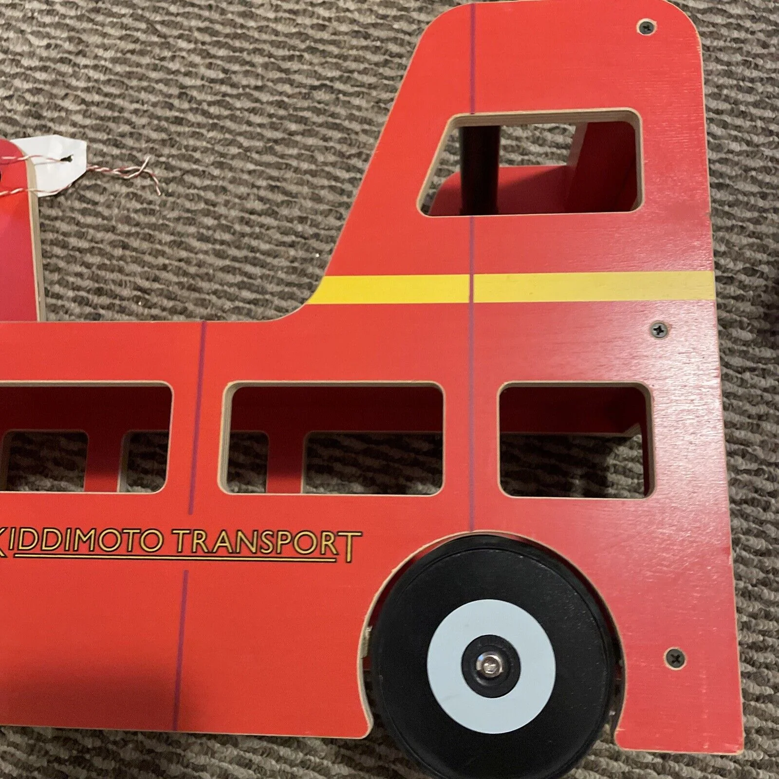 Kiddimoto London Bus Walker and Ride-On Toy for Toddlers (12-24 Months) - Image 9