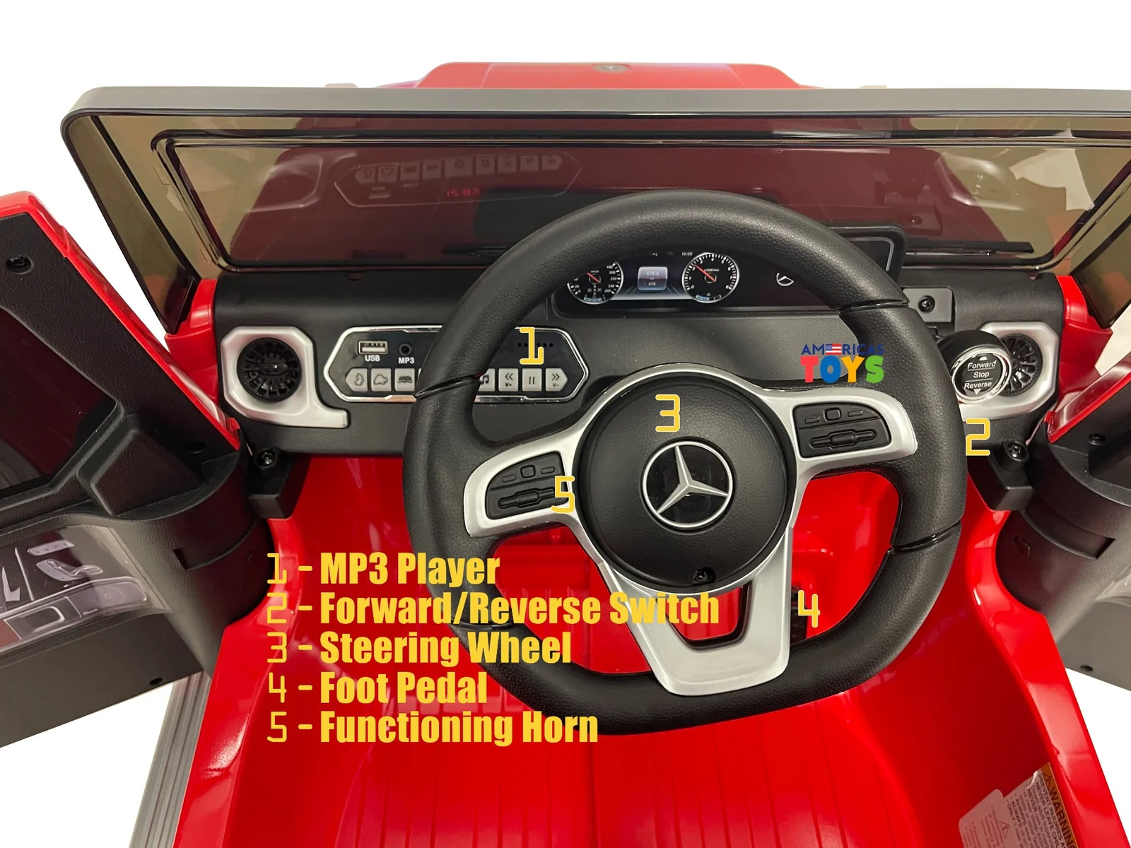 12V Kids Battery-Powered Remote Control Licensed Mercedes-Benz Cars in Multiple Colors - Image 15
