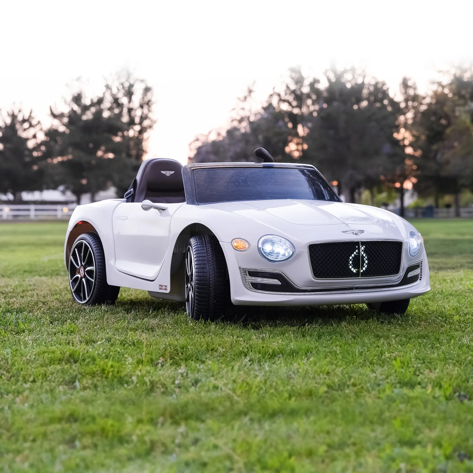 12V Electric Kids Ride-On Car with LED Lights and Remote Control, Bentley Style Licensed Toy - Image 14
