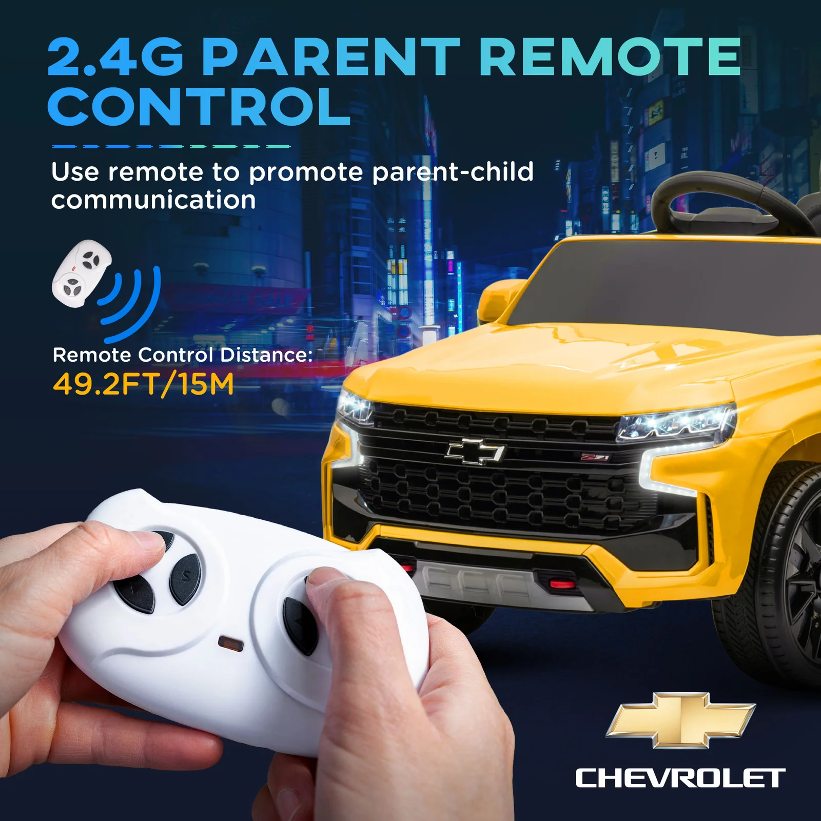 12V Electric Kids Ride-On Car with Parent Control, LED Lights, and 2 Speeds for Ages 3-6 - Image 5