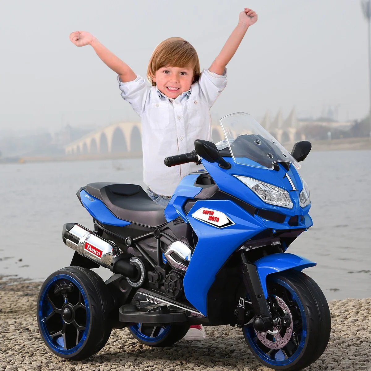12V Electric 3-Wheel Ride-On Motorcycle for Kids - Image 8