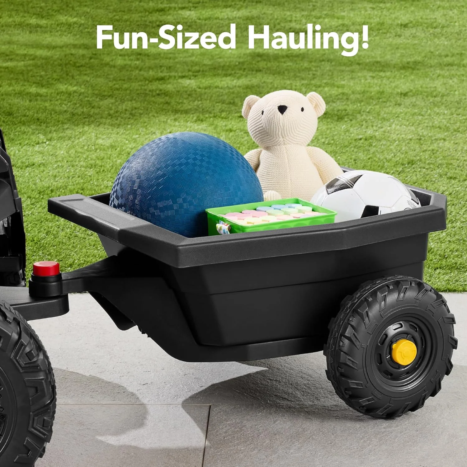 12V Kids Electric Ride-On UTV Car with Trailer, Parent Remote Control and LED Lights - Image 2