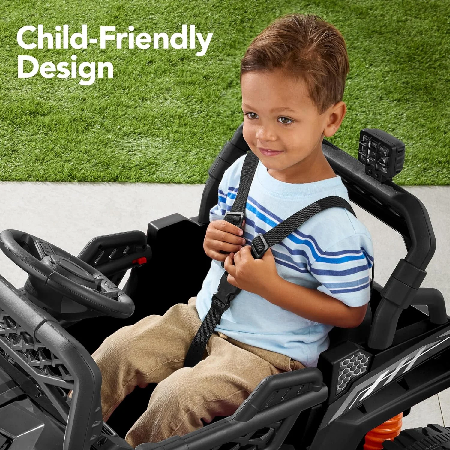 12V Kids Electric Ride-On UTV Car with Trailer, Parent Remote Control and LED Lights - Image 6