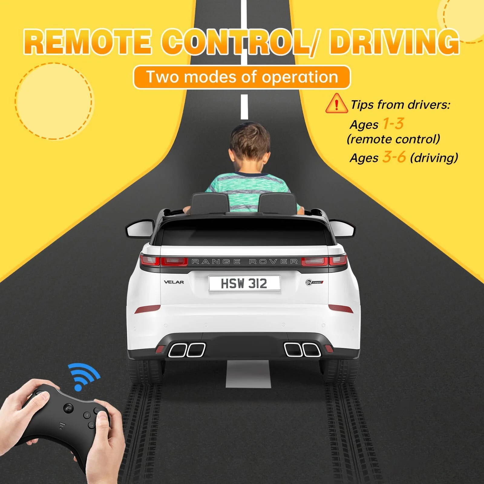 12V Kids Electric Ride-On Car Toy with MP3 Player and Remote Control Battery-Powered Vehicle - Image 23