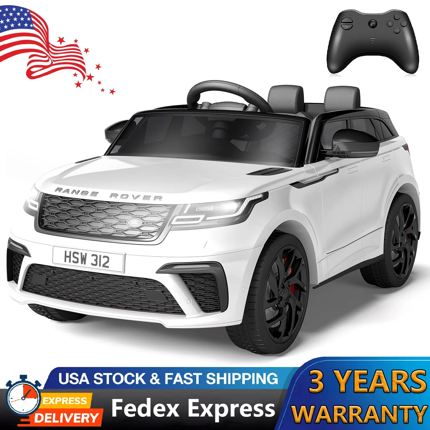 12V Battery-Powered Licensed Land Rover Kids Ride-On Electric Car with MP3 Player - Image 19